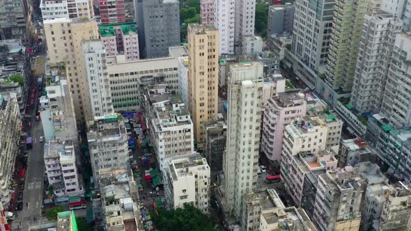 Top view of Hong Kong city