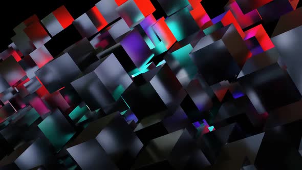 Abstract Background Of Pulsating Cubes Vj Loop 02