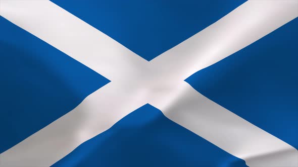 Scotland Flag Waving Flag Animation 4K Moving Wallpaper Background