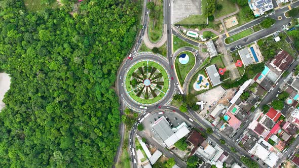 Letters Roundabout at  downtown Manaus Brazil. Manaus Amazonas.