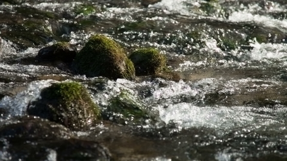 The Flow Of Water Through The Rocks