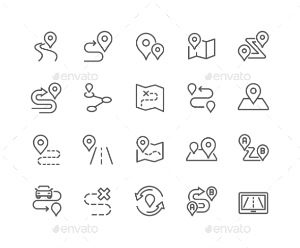 Line Route Icons