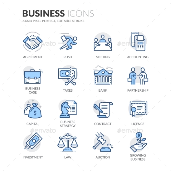 Line Business Icons