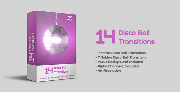 14 Disco Ball Transitions 4K