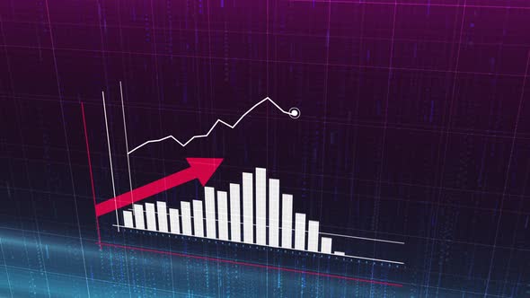 Ascending white histogram chart