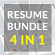 Resume Bundle 4 in 1 - GraphicRiver Item for Sale