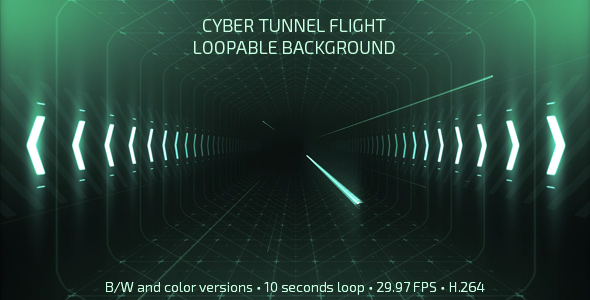 Cyber Tunnel Flight Loopable Background