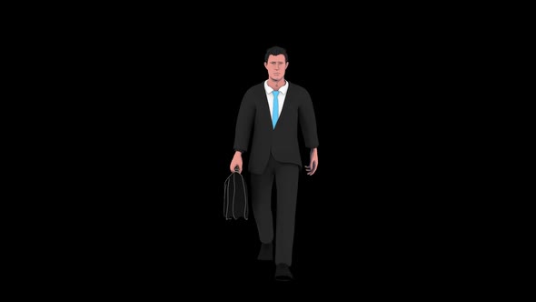 3D Sketch Businessman Walk