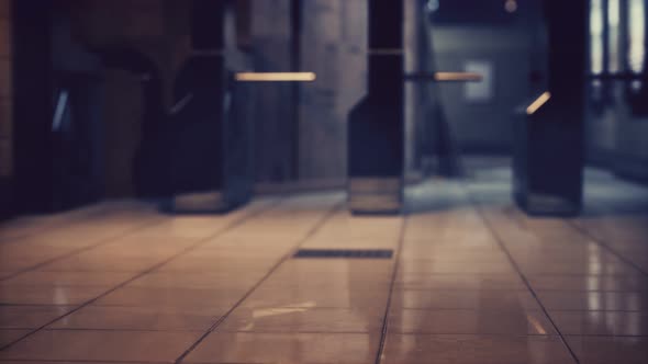 Empty Metro Station During the Coronavirus Covid19 Pandemic