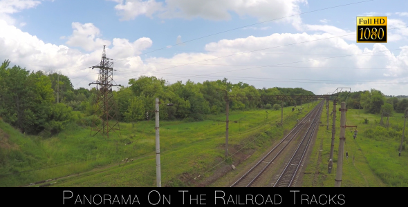 Panorama On The Railroad Tracks