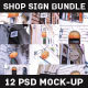 Shop Sign Mock-up Bundle - GraphicRiver Item for Sale
