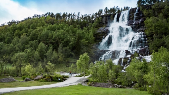 Tvindefossen Waterfall, Norway