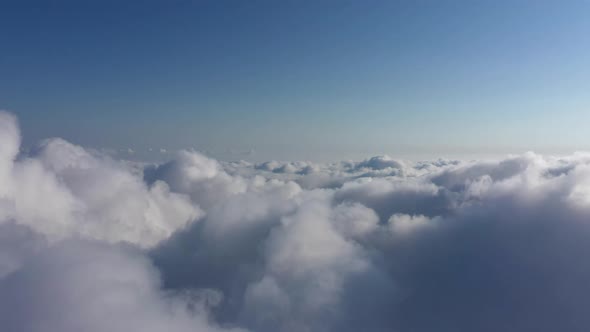 Feel Like a Bird Flying Over the Clouds Shoot on Drone