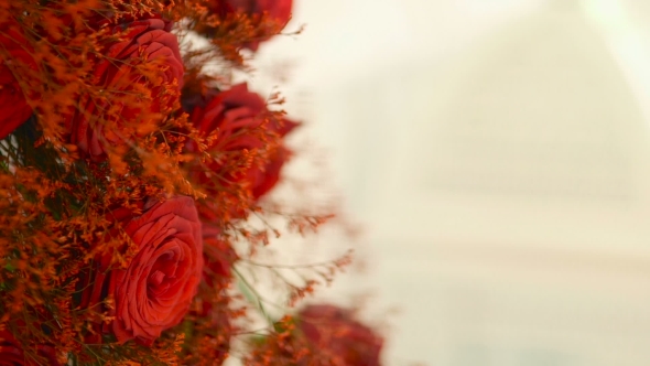 Bouquet Of Red Roses - Wedding Decoration