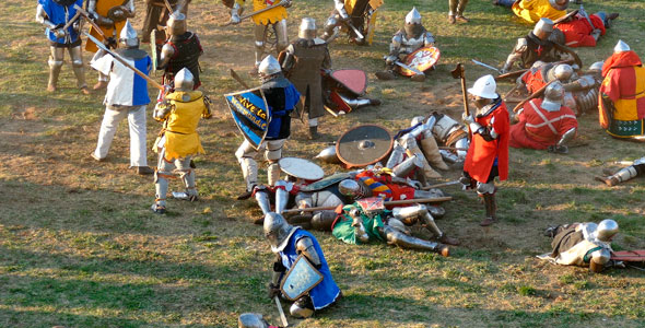 Medieval Battle At Sunset alt
