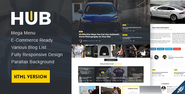 Hub Magazine HTML5 Template