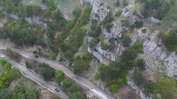 Flying Over Mountain Road