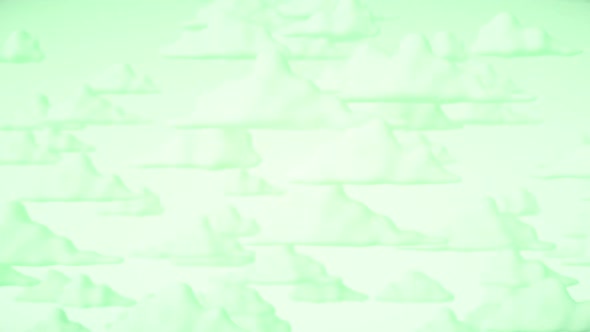 Cartoon 3d Green Clouds alt