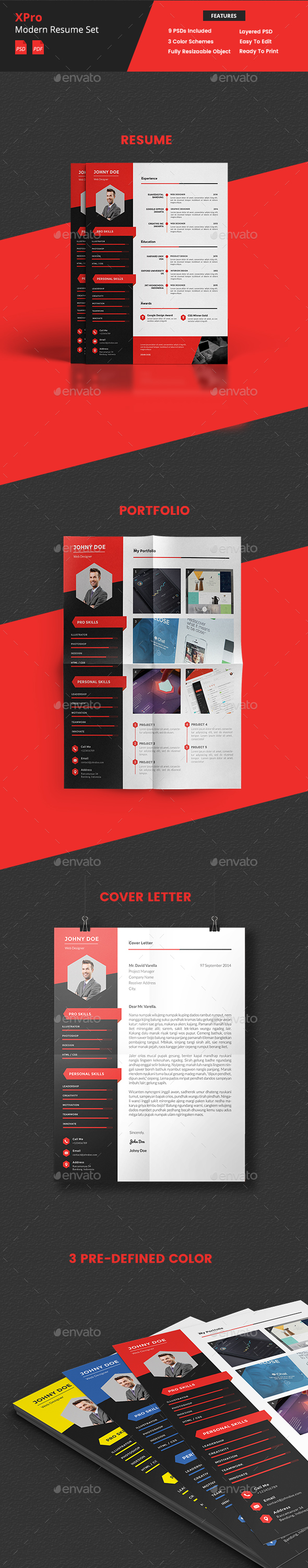 Portfolio Cv Graphics Designs Templates From Graphicriver