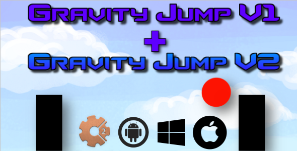 Gravity Jump V1 + V2 - HTML5 Game (Construct 2 - CAPX)