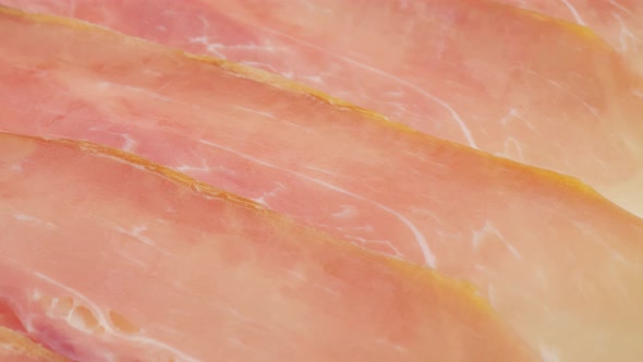 Jamon or Drycured Ham Produced in Spain Texture Close Up