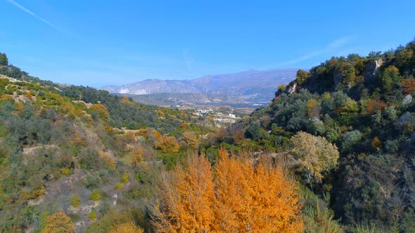 Autumn Colours in a Valley on a Sunny Day