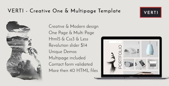 Verti - Creative OnePage & MultiPage Template
