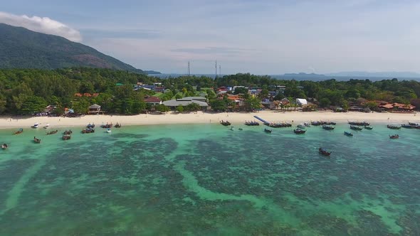 Aerial View on Tropical Ko Lipe Island in Thailand