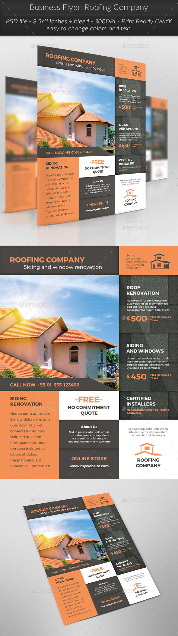 Business Flyer: Roofing Company