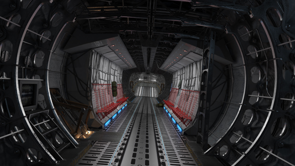 Cargo Plane Interior Flytrough 