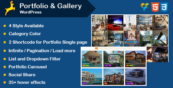 Portfolio and Gallery Grid Layout with Carousel for WordPress