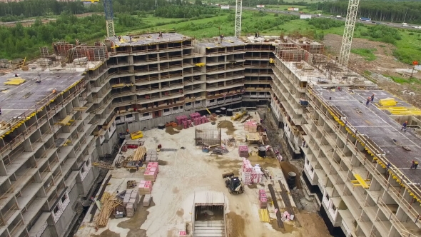 Aerial View Of Construction Site