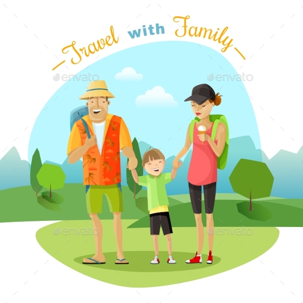 Family Trip Illustration