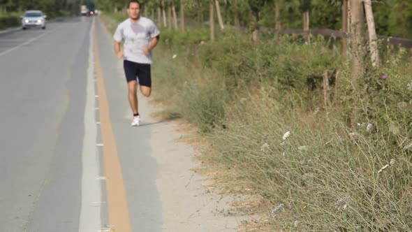 Young Man Jogging