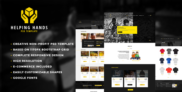 Helping Hands - Multipurpose Non-profit PSD Template