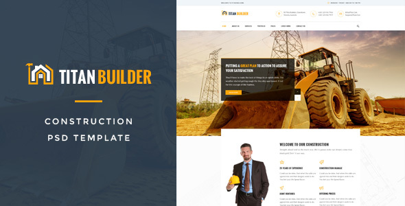 Titan Builders : Construction PSD Template