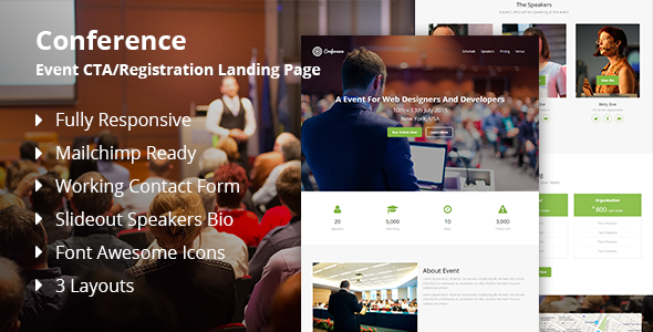 Conference - Event CTA/Registration Landing Page