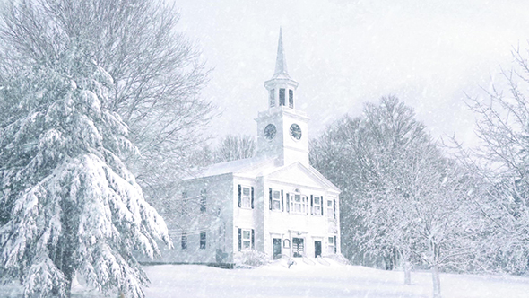 Scene Of Church In Snowfall alt