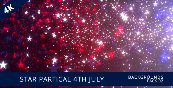 Star Partical July 4th Patriotic Backgrounds