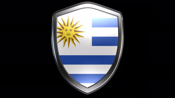 Uruguay Emblem Transition with Alpha Channel - 4K Resolution