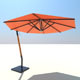 LOW POLY Woodline Picollo Round Cantilever Umbrella - 3DOcean Item for Sale
