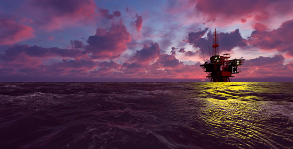 An Oil Rig in the Ocean alt