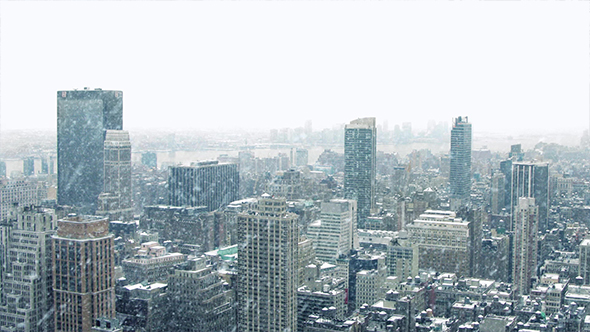 City Landscape In Snowstorm alt