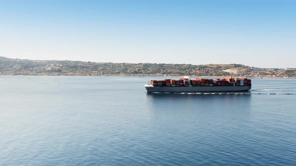 Container Cargo Ship in the Ocean