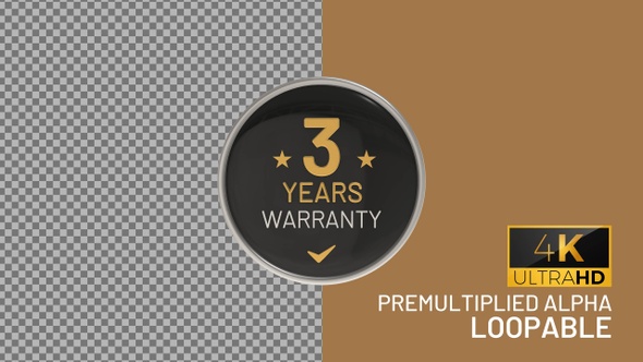 3 Years Warranty Badge