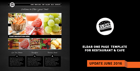 Eldar - Elegant Retina Restaurant & Cafe Template