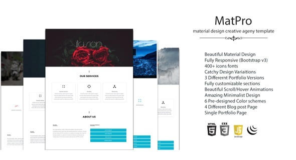 MatPro Material Design Agency Template