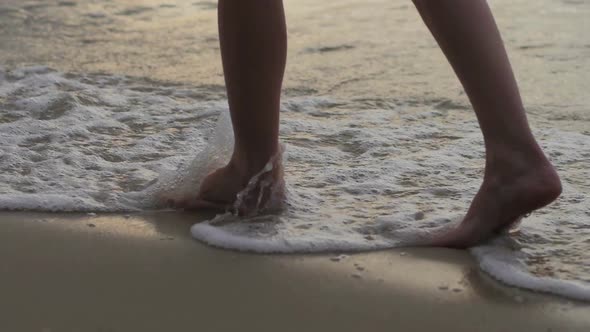 Walking On Beach