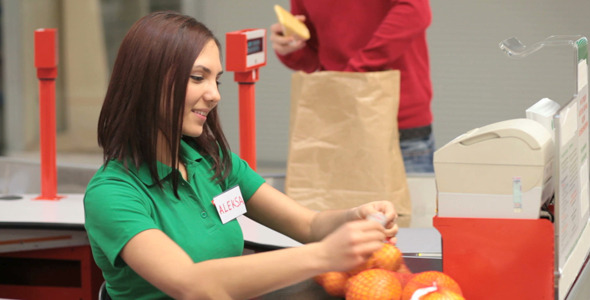 Smiling Cashier