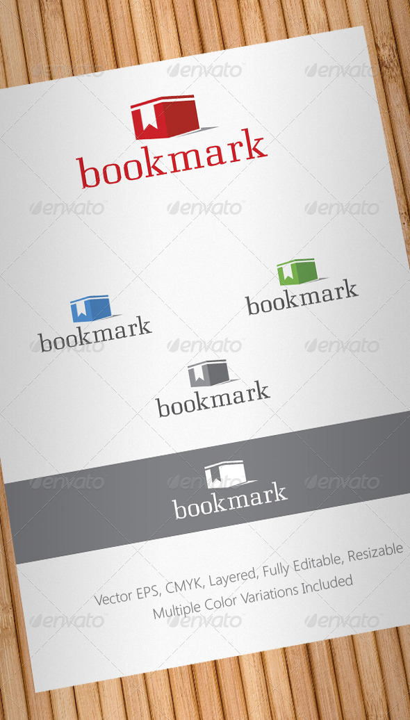 Bookmark Box Logo Template